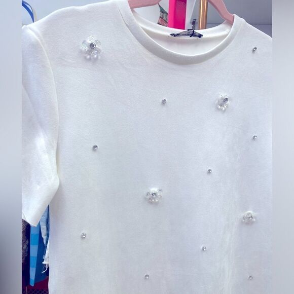 NWT FAUX SUEDE JEWEL DRESS Sz XS - Picture 10 of 11